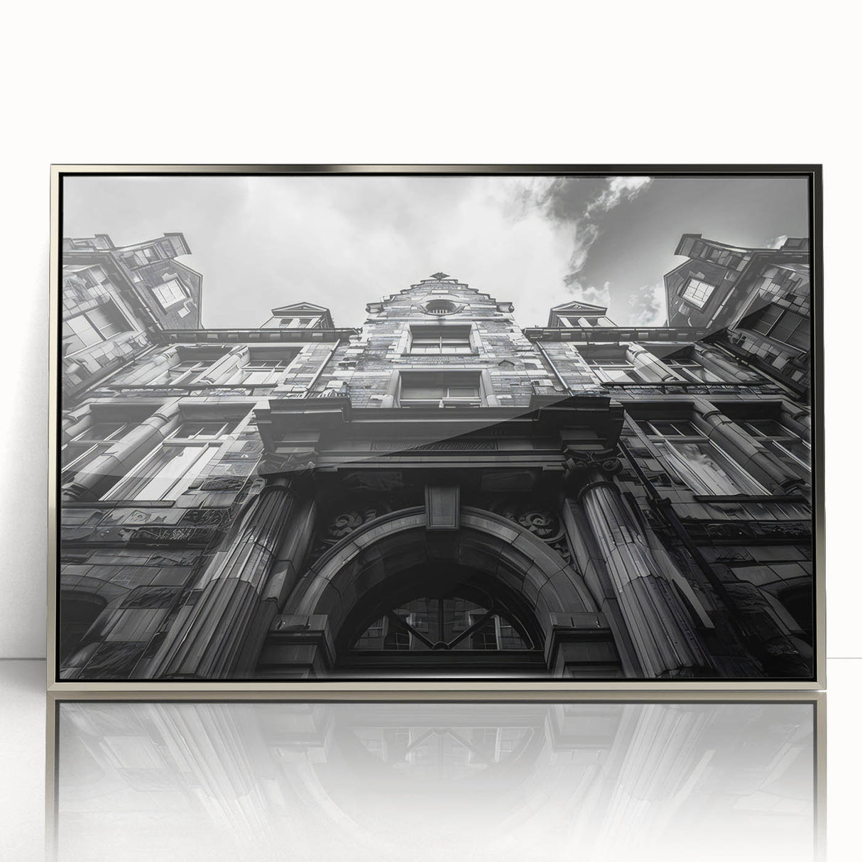 Mid-century modernist art of Rome's skyline in muted earth tones, framed acrylic print, suitable for modern art wall decor.
