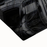 Black and white landscape art painting of Rome on large stretched canvas, ideal for bedroom wall art.