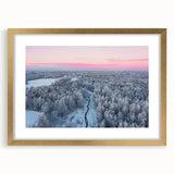 Abstract art print of a European landscape in muted earth tones on a framed canvas, ideal for dining room decor.