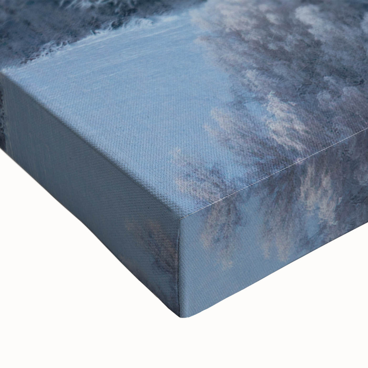 Black and white landscape art painting of a European scenery on large stretched canvas, ideal for bedroom wall art.