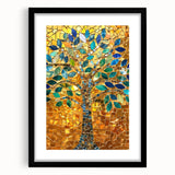 Extra large abstract art print of vibrant Barcelona scenery on textured canvas, framed in black, ideal for living room decor.