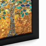 Textured black wall art featuring a colorful abstract of Barcelona on a framed canvas, ideal for living room decor.