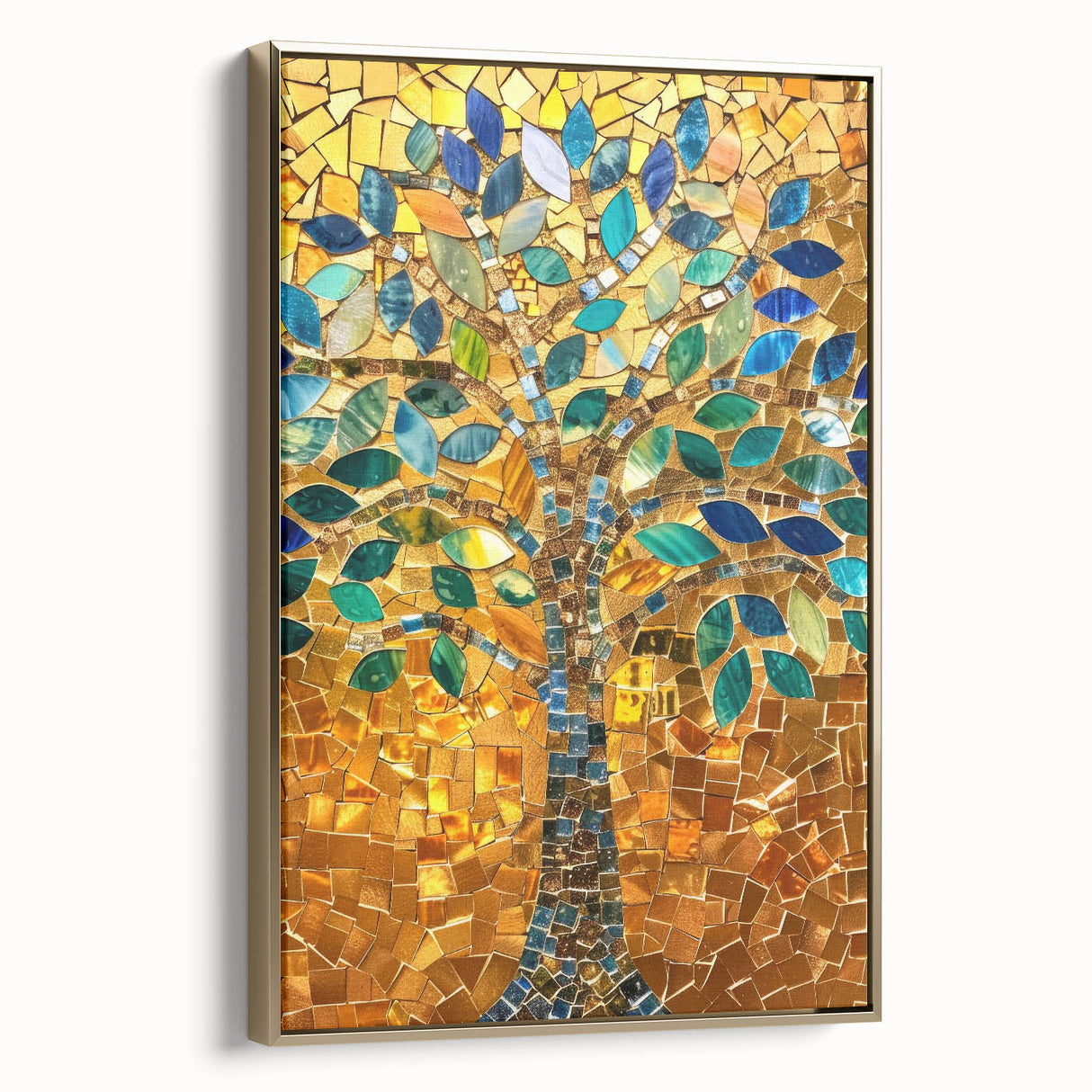 Framed canvas depicting a vintage-style Barcelona landscape in black and gold tones, ideal for bedroom wall art.