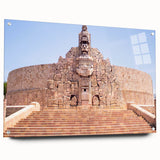 Acrylic print of a Yucatan scenery in blue and green tones, ideal for bedroom or dining room decor.