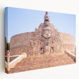 Large stretched canvas featuring a serene Yucatan scenery in muted green and blue tones, ideal for kitchen wall art.