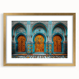 Extra large wall art featuring abstract scenery of Iran in textured gold tones on a framed canvas.