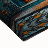 Black and white landscape art painting of Middle Eastern scenery on stretched canvas, suitable for bedroom wall decor.