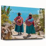 Acrylic print of a Bolivian landscape in muted earth tones, ideal for dining room decor.