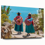 Large abstract wall art depicting a Bolivian landscape in muted earth tones, acrylic print.