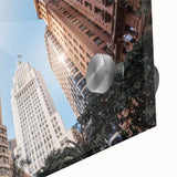 Large abstract wall art of a Brazilian landscape in muted earth tones on acrylic glass, ideal for dining room ambiance.