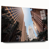 Large abstract depiction of a Brazilian landscape in muted earth tones on acrylic glass.