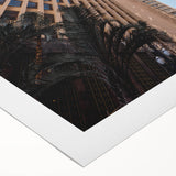 Art deco poster featuring a vibrant, stylized view of a Brazilian landscape on rolled canvas, suitable for dining room decor.