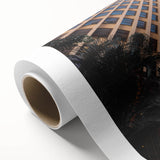 Art deco poster of Brazilian landscape in pastel shades on rolled canvas, ideal for nursery wall art or dining room decor.