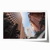 Rolled print of a vibrant Brazilian landscape with lush greenery and distant mountains, ideal for art wall dining room.