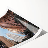 Extra large wall art featuring line art flowers in black and white on a rolled print, ideal for large living room decor.