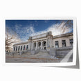 Rolled print of a Connecticut landscape featuring muted green and brown tones, ideal for art wall dining room.