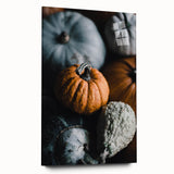 Large abstract wall art on acrylic glass showcasing swirling autumn colors, ideal for bedroom or dining room decor.