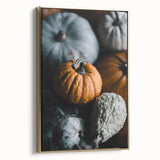 Framed canvas featuring a vintage-style landscape painting with autumnal colors, ideal for bedroom wall art.