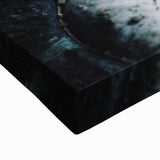 Black and white landscape painting on large stretched canvas depicting a serene autumn scene, ideal for bedroom decor.