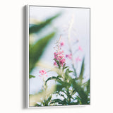 Vintage poster art of spring season with colorful accents on extra large framed canvas, ideal for living room decor.