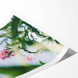 Extra large rolled print featuring minimalist line art flowers in pastel shades, ideal for large living room wall art.