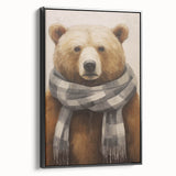 Framed canvas featuring a black and white vintage landscape painting, ideal for bedroom wall decor.