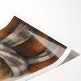 Extra large wall art featuring line art flowers on a rolled print, with a neutral color palette.