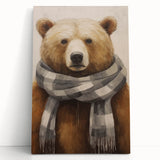 Winter landscape in black and white on a large stretched canvas, ideal for kitchen or bedroom wall art.