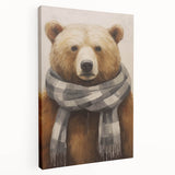 Winter scene with bare trees in monochrome blue, large stretched canvas, suitable for kitchen wall art.