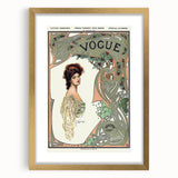 1904 Art Nouveau Vogue Cover Print - Elegant Winter Fashion Wall Art