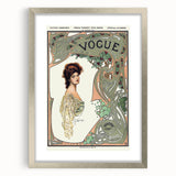 1904 Art Nouveau Vogue Cover Print - Elegant Winter Fashion Wall Art
