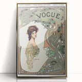 1904 Art Nouveau Vogue Cover Print - Elegant Winter Fashion Wall Art