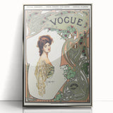 1904 Art Nouveau Vogue Cover Print - Elegant Winter Fashion Wall Art
