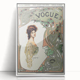 1904 Art Nouveau Vogue Cover Print - Elegant Winter Fashion Wall Art