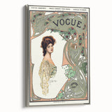 1904 Art Nouveau Vogue Cover Print - Elegant Winter Fashion Wall Art