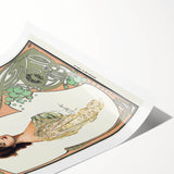 1904 Art Nouveau Vogue Cover Print - Elegant Winter Fashion Wall Art
