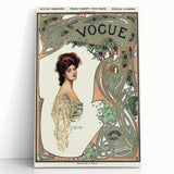 1904 Art Nouveau Vogue Cover Print - Elegant Winter Fashion Wall Art