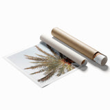 Extra large rolled canvas with vibrant floral art, ideal for classy bathroom or large living room decor.