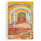 Black and white stretched canvas depicting Van Gogh's 'Starry Night', ideal for kitchen wall art or bedroom ambiance.