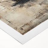 Art deco poster featuring a stylized vintage ship, in muted blue and white tones on rolled canvas.