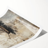 Extra large wall art featuring line art flowers on a rolled print, ideal for large living room decor.