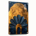 Acrylic Dining Room Artwork – Gold and Navy Art Deco Wall Decor