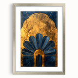 Acrylic Dining Room Artwork – Gold and Navy Art Deco Wall Decor
