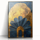 Acrylic Dining Room Artwork – Gold and Navy Art Deco Wall Decor