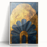 Acrylic Dining Room Artwork – Gold and Navy Art Deco Wall Decor