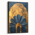 Acrylic Dining Room Artwork – Gold and Navy Art Deco Wall Decor