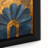 Acrylic Dining Room Artwork – Gold and Navy Art Deco Wall Decor