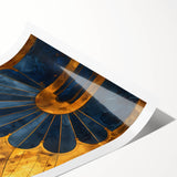 Acrylic Dining Room Artwork – Gold and Navy Art Deco Wall Decor