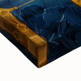 Acrylic Dining Room Artwork – Gold and Navy Art Deco Wall Decor