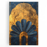 Acrylic Dining Room Artwork – Gold and Navy Art Deco Wall Decor